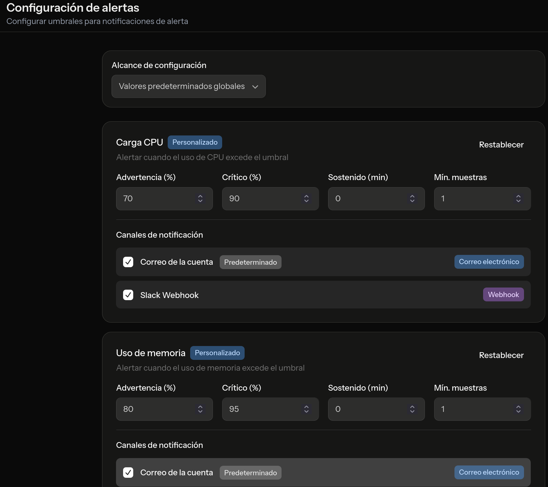 Alertas inteligentes