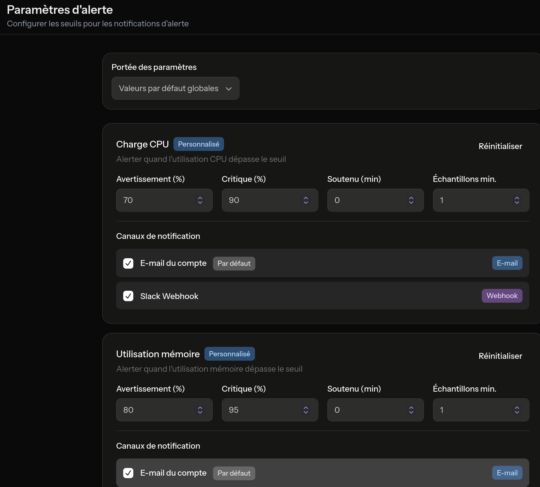 Alertes intelligentes